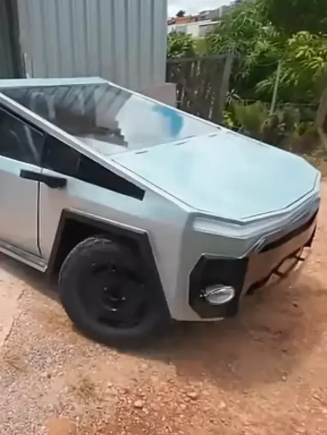 Cyberfusca: Cybertruck com chassi de Fusca